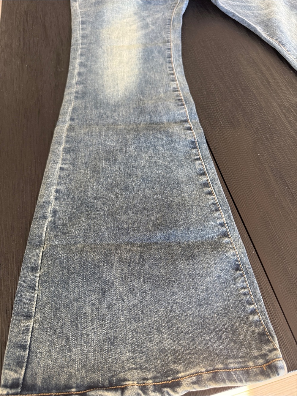 Bamboo Jeans High Rise Wide Leg Jeans Size 13 Medium Wash Stretch Denim Y2K - Picture 2 of 12